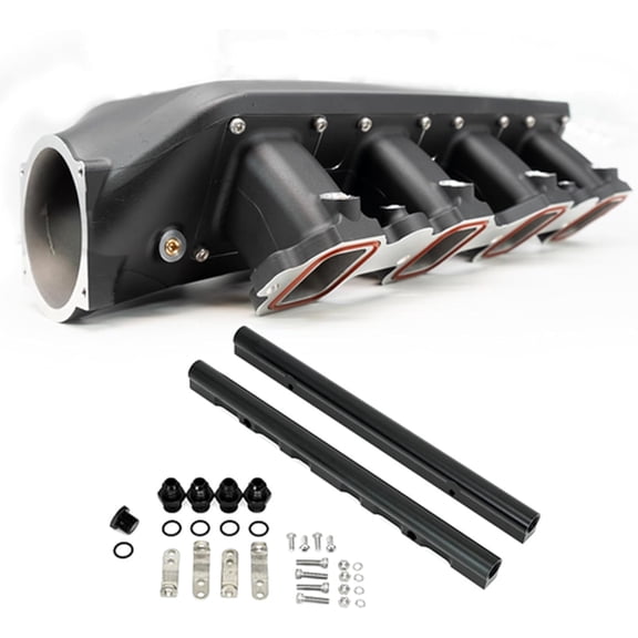 Texas Speed Stealth Low Pro LS3 Intake Manifold Black | Fits L99 L92 L76 L77 L96 L94 L9H LY6 | Rectangle Port Performance Intake (Intake Only)