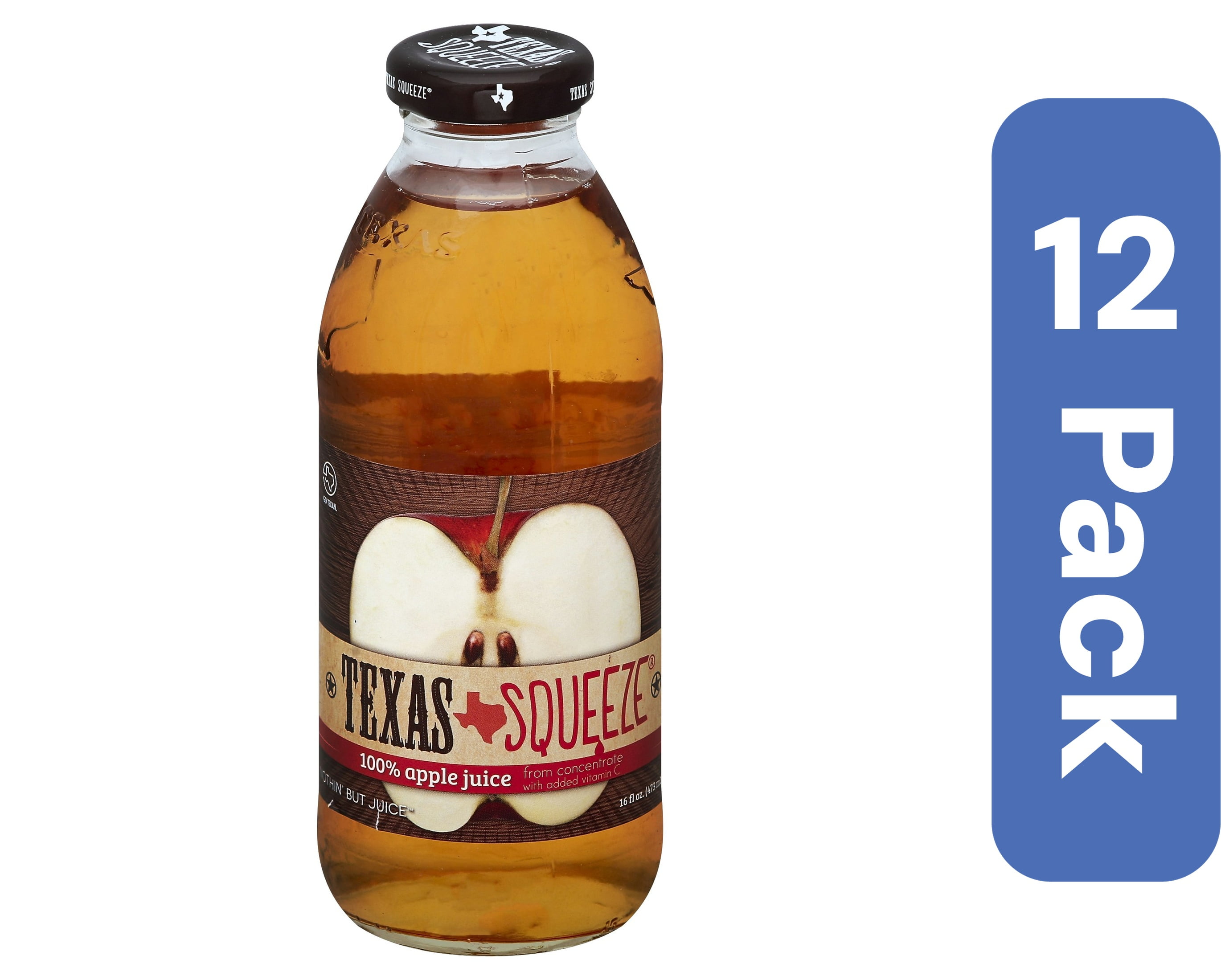 AppleJuice100% Texas Squeeze 100% Apple Juice 16 fl oz (Pack Of 12