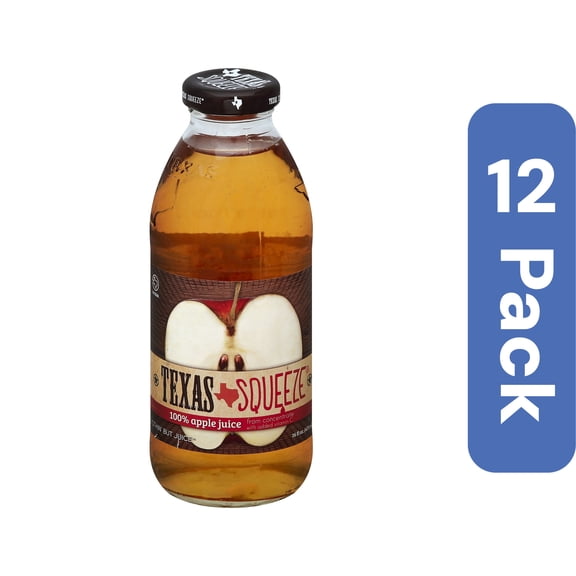 Texas Squeeze 100% Apple Juice 16 fl oz (Pack Of 12)