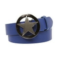 thumbnail image 1 of Texas Star Belt & Buckle Combo – PU Leather Snap-On Belt – 19 Colors, 1 of 5