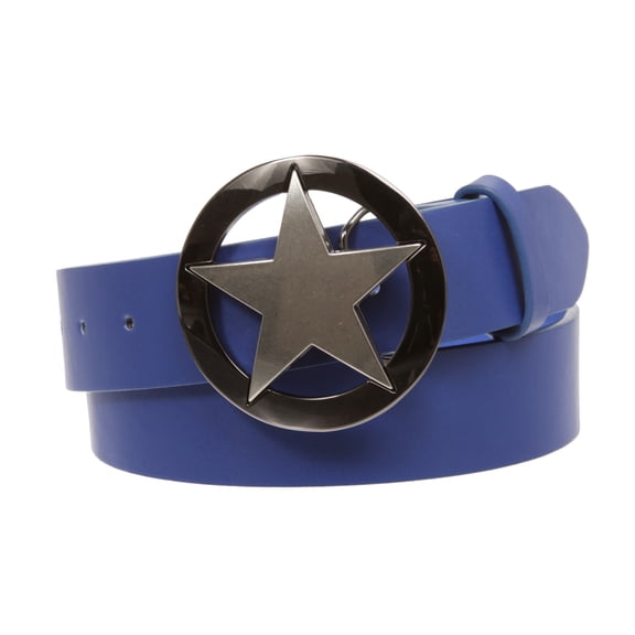 Texas Star Belt & Buckle Combo – PU Leather Snap-On Belt – 19 Colors