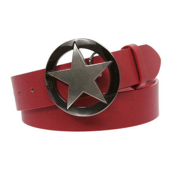 Texas Star Belt & Buckle Combo – PU Leather Snap-On Belt – 19 Colors