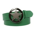 thumbnail image 1 of Texas Star Belt & Buckle Combo – PU Leather Snap-On Belt – 19 Colors, 1 of 5