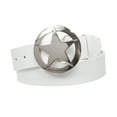 thumbnail image 1 of Texas Star Belt & Buckle Combo – PU Leather Snap-On Belt – 19 Colors, 1 of 5