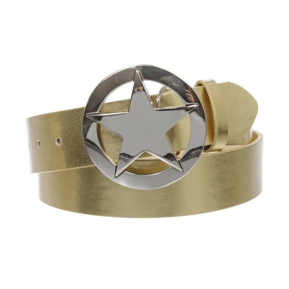 Texas Star Belt & Buckle Combo – PU Leather Snap-On Belt – 19 Colors