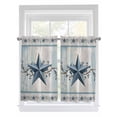 thumbnail image 1 of Texas Star Blue Living Room Curtains 2 Panel, Farmhouse Country Branches Wooden Grain Cafe Window Treatment, Farmhouse Bedroom Bathroom Kitchen Curtains Drapes 104"x45", 1 of 6
