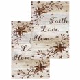 thumbnail image 1 of Texas Star Brown Kitchen Dish Towels for Drying Dishes Set of 2, Farmhouse Retro Branches Wooden Grain Waffle Weave Microfiber Hand Tea Bathroom Towels Quick Dry & Absorbent Towel 15.7x23.6, 1 of 7