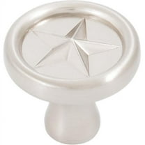 Texas Star Cabinet Knob, 1-1/4 Inches, Satin Nickel by Stone Harbor Hardware