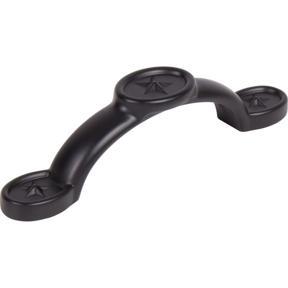 Texas Star Cabinet Pull, 3 Inches, 96 Millimeters, Matte Black by Stone Harbor Hardware