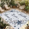 thumbnail image 1 of Texas Star Country Outdoor Rug for Patio/Deck/Porch, Non-Slip Large Area Rug 6 x 9 Ft, Blue Farmhouse Branches Indoor Outdoor Rugs Washable Area Rugs, Reversible Camping Rug Carpet Runner, 1 of 8