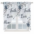 thumbnail image 1 of Texas Star Country Swag Valances for Windows, Kitchen Curtains 36 Inch Length 2 Panels Set, Blue Farmhouse Branches Short Curtains for Small Windows Rod Pocket Cafe Curtains Drapes 28"x36", 1 of 8