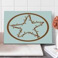 thumbnail image 1 of Texas Star Cutting Board, Barbed Wire Style Star in a Circle Western Themed Monochrome Motif Borders, Decorative Tempered Glass Cutting and Serving Board, Large Size, Brown and White, by Ambesonne, 1 of 5