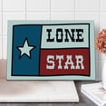 thumbnail image 1 of Texas Star Cutting Board, Lone Star Flag United States of America Themed Patriotic Design, Decorative Tempered Glass Cutting and Serving Board, Large Size, Cobalt Blue Ruby White, by Ambesonne, 1 of 5