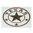 thumbnail image 1 of Texas Star Cutting Board, Round with Lone Star Earth Toned Monochromatic Illustration, Decorative Tempered Glass Cutting and Serving Board, Large Size, Dark Brown and Brown, by Ambesonne, 1 of 1