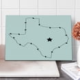 thumbnail image 1 of Texas Star Cutting Board, USA State Map with Barbed Wire Pattern Monochrome Border Control Image, Decorative Tempered Glass Cutting and Serving Board, Large Size, Black and White, by Ambesonne, 1 of 5