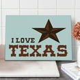 thumbnail image 1 of Texas Star Cutting Board, Western Culture Motifs with a Words About Southwest of United States, Decorative Tempered Glass Cutting and Serving Board, Large Size, Dark Brown and Brown, by Ambesonne, 1 of 1