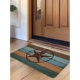 thumbnail image 1 of Texas Star Door Mat&nbsp;Indoor Outdoor Entrance, Non Slip Small Rug for Kitchen Bathroom Entryway Rug, Teal Brown Farmhouse Wooden Country Washable Doormat Floor Mat for Office Home Decor 16x24 Inch, 1 of 8