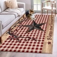 thumbnail image 1 of Texas Star Farmhouse Area Rugs 2.7'x5', Washable Small Throw Rugs for Kitchen Bedroom, Rustic Red Plaid Berry Wooden Indoor Outdoor Rug Non-Slip Low Pile Carpet Runner Reversible Floor Mats, 1 of 8