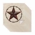 thumbnail image 1 of Texas Star Farmhouse Cloth Napkins, Western Country Stars Retro Washable and Reusable Dinner Napkins Set of 8, Table Napkin for Kitchen Party Birthday Wedding Hotel Housewarming 20"x20", 1 of 8