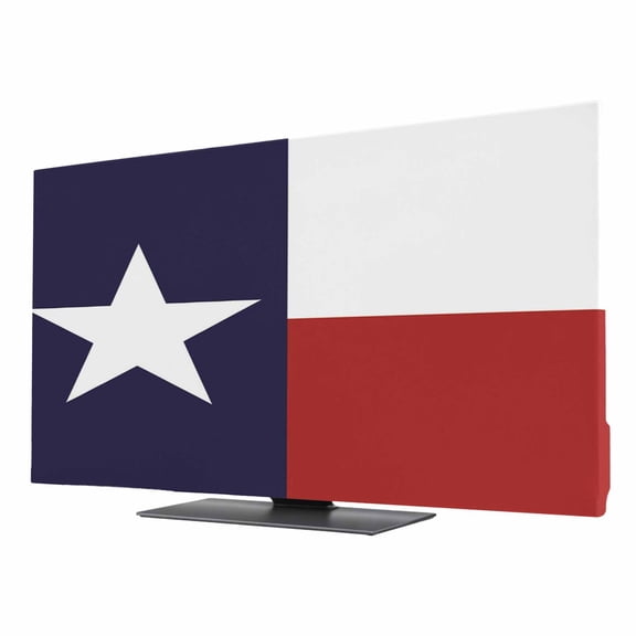 Texas Star Flag TV Dust Cover 24 Inch, Star and White Red Stripe Computer Monitor Cover Dustproof Stretchable Indoor TV Screen Protector for LED LCD Universal Monitors