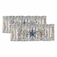 thumbnail image 1 of Texas Star Navy Blue Valances for Windows, Decorative Rod Pocket Window Valance Curtains, Farmhouse Vintage Art Wooden Short Curtain Drapes for Kitchen/Bathroom/Living Room, 2 Panels, 42" W x 18" L, 1 of 8