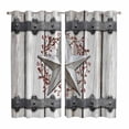 thumbnail image 1 of Texas Star Retro Kitchen Curtains Window Panels, Brown Wooden Vintage Berry Insulated Window Treatment Curtain, Grommet Curtains for Bedroom/Living Room/Bathroom, 2 Piece 52"Wx84"L, 1 of 8