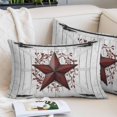 thumbnail image 1 of Texas Star Retro Pillow Covers 12"x20", Vintage Red Wooden Berry Soft Brushed Microfiber Breathable Throw Pillow Covers, Pillowcase with Zipper for Couch Sofa Bedroom Living Room, 1 of 9