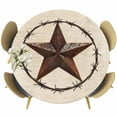 thumbnail image 1 of Texas Star Round Fitted Table Cover Country Star Retro Background Waterproof Table Cloth with Elastic Edge Wipeable Tablecloth for Picnic Camping Party Fits 45"-54" Diameter, 1 of 8