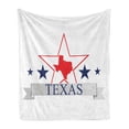 thumbnail image 1 of Texas Star Soft Flannel Fleece Throw Blanket, San Antonio Dallas Houston Austin Map with Stars Pattern USA, Cozy Plush for Indoor and Outdoor Use, 50" x 70", Vermilion Pale Grey, by Ambesonne, 1 of 6