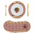 thumbnail image 1 of Texas Star Sunflower Round 15 Inch Placemats Set of 6, Farmhouse Country Plaid Brown HeatResistant Non Slip Place Mats for Dining Table, Wipeable Braided Kitchen Table Mats for Housewarming, 1 of 9