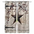 thumbnail image 1 of Texas Star Vintage Blackout Curtains for Bedroom Living Room Darkening Curtains 96 Inches Long Brown Retro Berry Beige Wooden Branches Window Curtain 2 Panels Set Window Treatment Drapes 52"x96", 1 of 9