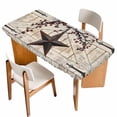 thumbnail image 1 of Texas Star Vintage Table Cloths for 3 Foot Rectangle Tables, Brown Retro Berry Beige Wooden Branches Patio Waterproof Elastic Fitted Tablecloths, Washable Rectangular Table Cover for Camping, 1 of 8