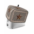 thumbnail image 1 of Texas Star Vintage Toaster Cover 4 Slice, Large Kitchen Appliance Covers, Retro Country Brown Stars Checkered Toaster Oven Cover with Loop, Bread Machine Cover Polyester Dust Cover Protection, 1 of 4