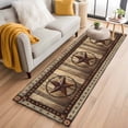 thumbnail image 1 of Texas Star Washable Area Rug 2 x 6 ft Farmhouse Country Star, Soft Non Slip Rugs Stain Repellent Indoor Felt Carpet for Living Dining Room Bedroom Home Office, 1 of 9