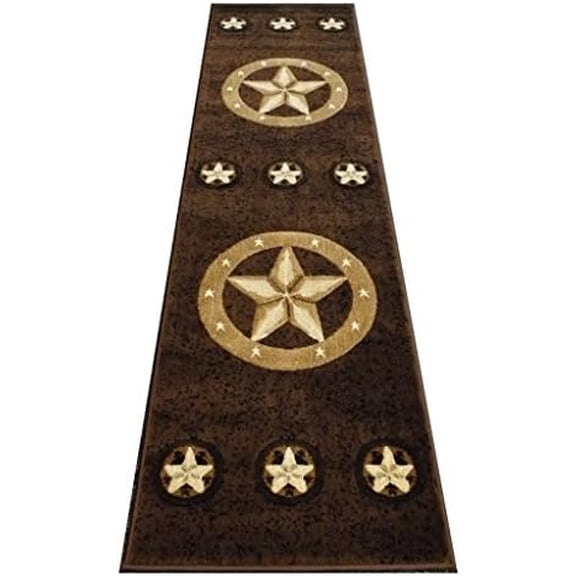 Texas Star Western Brown Area Rug #CR85 (2 Feet X 7 Feet Runner)$$Home Decor, Kitchen, & Other