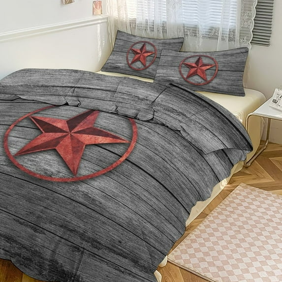 Texas Star Western Duvet Cover Set Bedding Set Polyester Quilt Cover for Bedroom Decoration