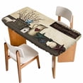 thumbnail image 1 of Texas Stars Vintage Table Cloths for 3 Foot Rectangle Tables, Bless OurHome Pots Country Wood Grain Patio Waterproof Elastic Fitted Tablecloths, Washable Rectangular Table Cover for Camping, 1 of 8