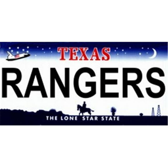 Texas State Background License Plates- Rangers