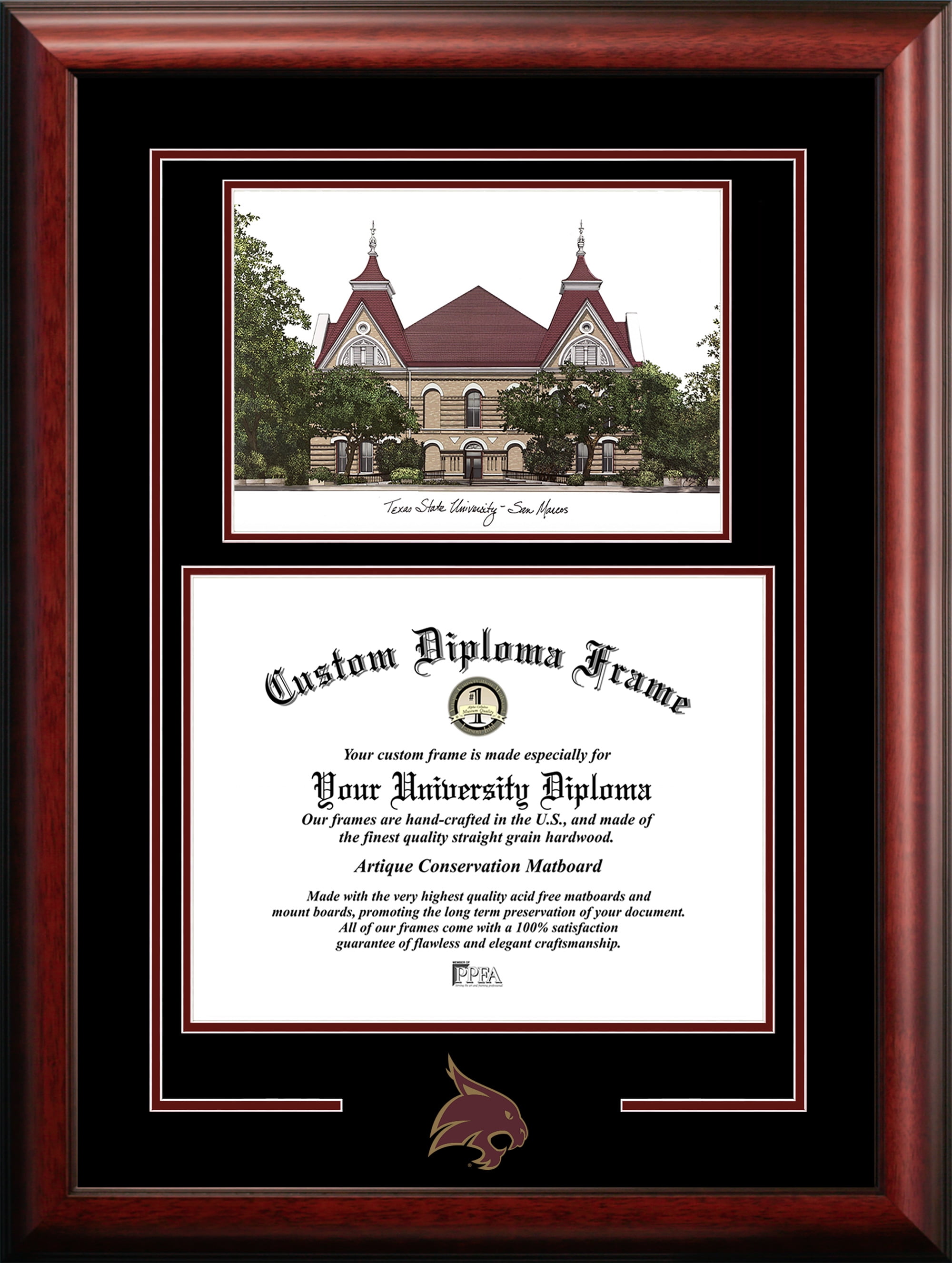 Texas State Bobcats 11" x 14" Spirit Graduate Diploma Frame