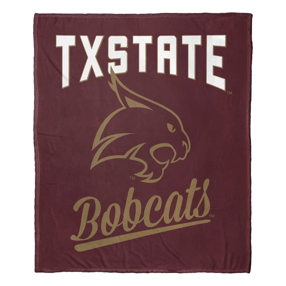 The Northwest 1COL-23600-0214-OOF 50 x 60 in. NCAA Texas State University Alumni Silk Touch Throw Blanket
