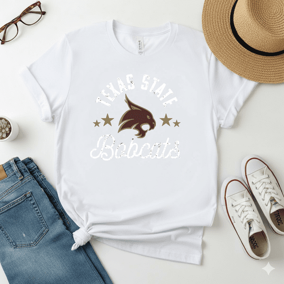 Texas State Bobcats College Spirit Sports Pride Graphic Unisex T-Shirt V10417 up to size 5XL