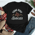 thumbnail image 1 of Texas State Bobcats College Spirit Sports Pride Graphic Unisex T-Shirt V10417 up to size 5XL, 1 of 2