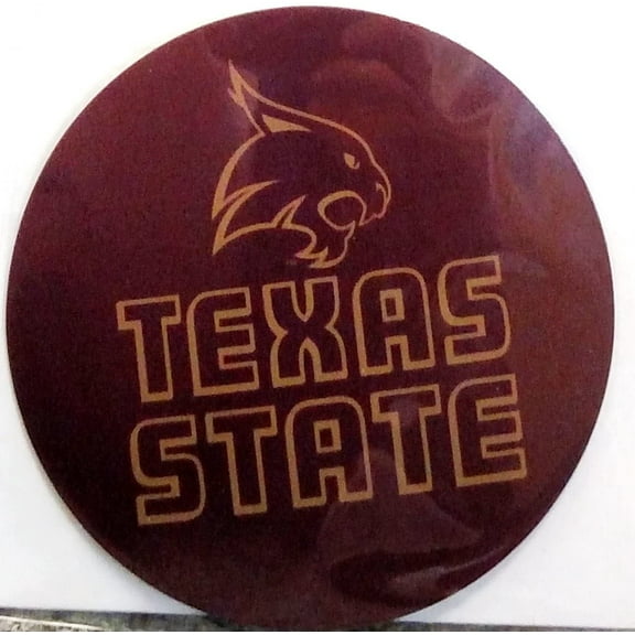 Texas State Bobcats Magnet RR 4" Round Vinyl Auto Home Window Glass University of