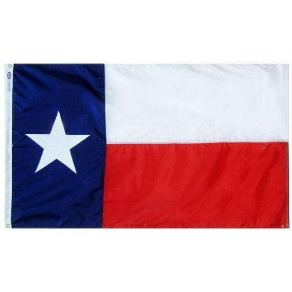 Texas State Flag, 3' x 5', Nylon SolarGuard Nyl-Glo, Model# 145260