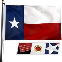 Texas State Flag 3x5 ft , Embroidered Stars, Sewn Stripes, 300D Durable US USA Flag for Indoor Outdoor Decor with Brass Grommets