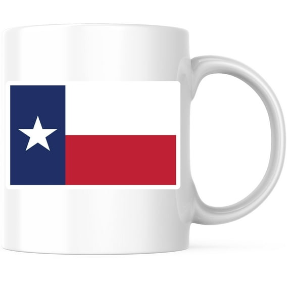 Texas State Flag Coffee Mug - TX State Flag Mug - Choose from 50 States - 11 Ounce Coffee Mug - Design Printed On Both Sides - Glossy Ceramic - Microwave & Dishwasher Safe - BMCM01329