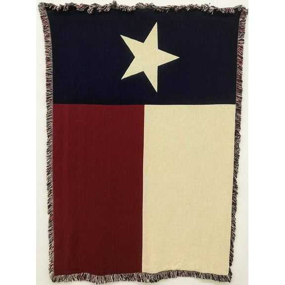 Pure Country Weavers Texas Flag Blanket Tapestry Throw Woven from Cotton - Made in The USA (69x48)