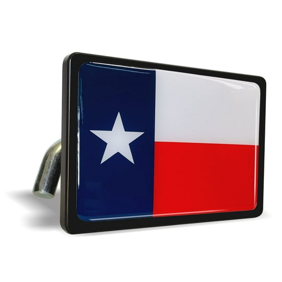 Texas State Flag Domed Artwork - Premium QuaIity Anodized Billet Aluminum UV Resistant Metal Trailer/Tow Hitch Cover for 2" Receivers, Luxury Product for Truck, SUV or Car