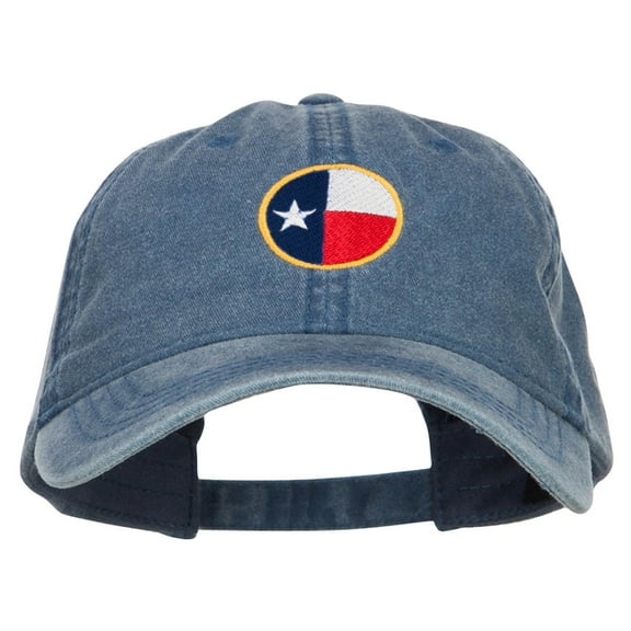 Texas State Flag Embroidered Washed Cap - Navy OSFM