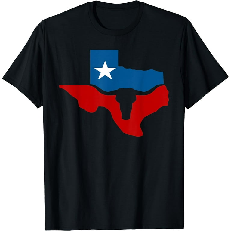 Texas State Flag Longhorn Silhouette T-Shirt Texas State Flag Longhorn Silhouette T-Shirt